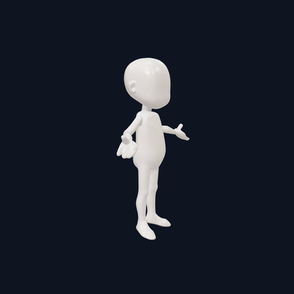 Simple Stylized Character Rigged and Animated