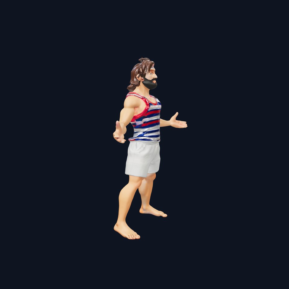 Casual Fitness Enthusiast Character Rigged and Animated