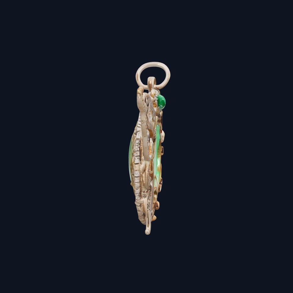 Intricate Emerald Pendant D Model Pack