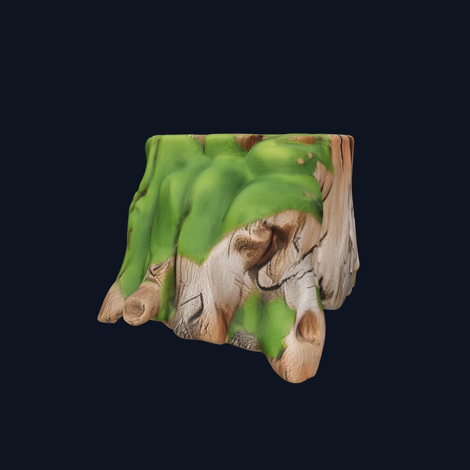 Mossy Tree Stump Model Pack