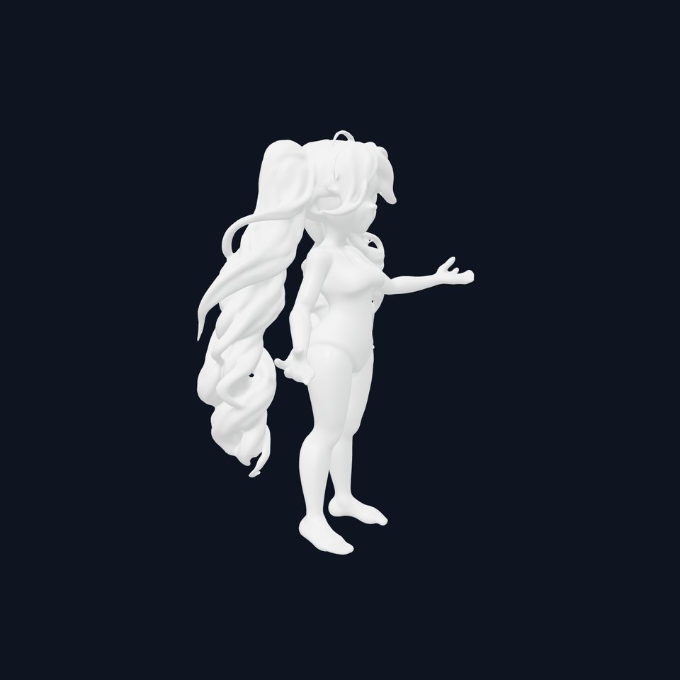 Animated Blonde Girl Character Model in Summer Outfit  Rigged and Animated