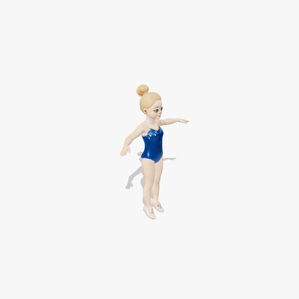Ballet Dancer D Model Rigged and Animated