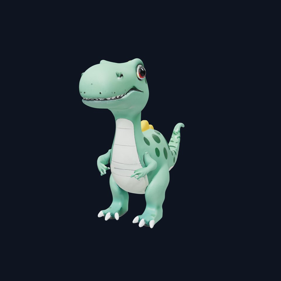 Cartoon Dinosaur Character Model Pack