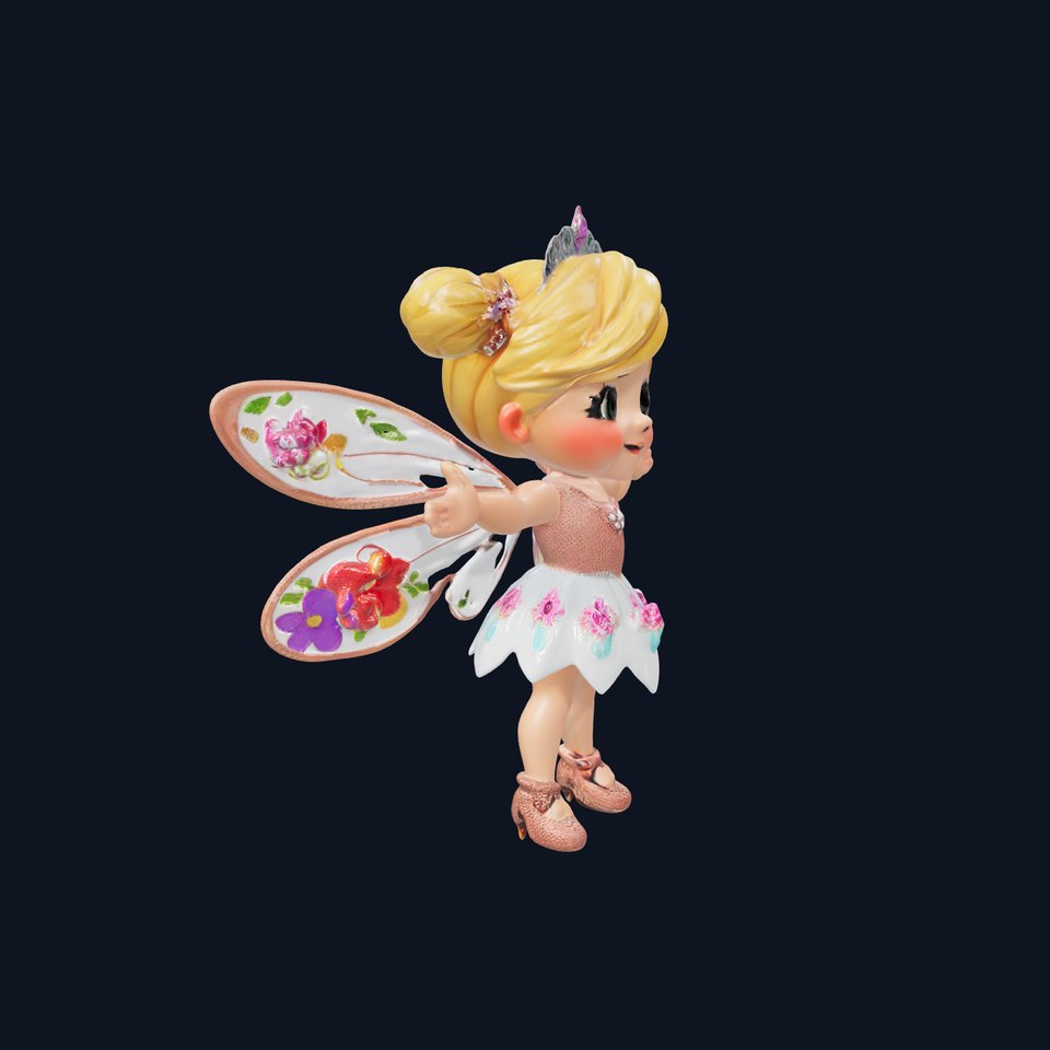 Fairy Princess Child Character Rigged and Animated
