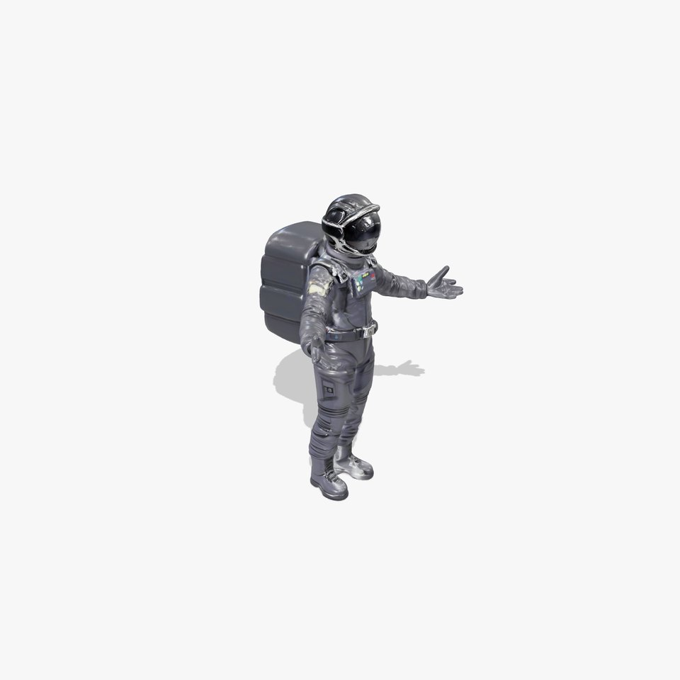 Futuristic Space Explorer Rigged and Animated