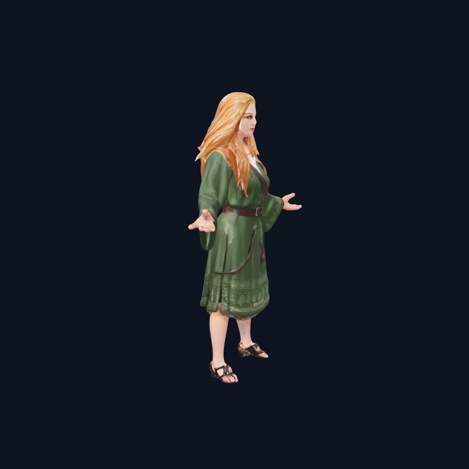 Forest Guardian Rigged and Animated Character Model