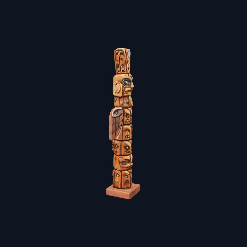Intricate Totem Pole Model Pack