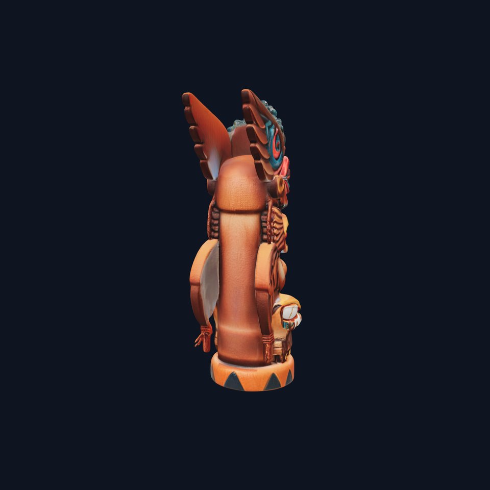 Traditional Totem Pole Model Pack with Intricate Details