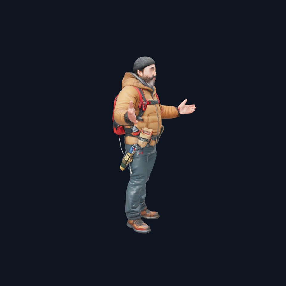 Outdoor Explorer Rigged and Animated D Character Model