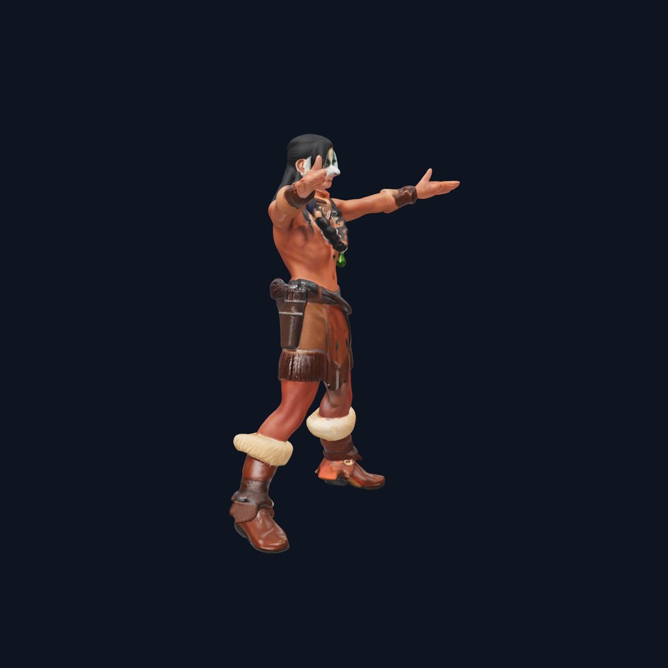 Tribal Warrior Character Rigged and Animated