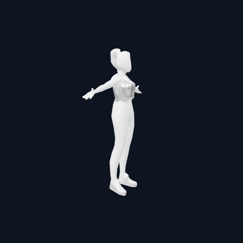 Sporty Female Athlete Character Rigged and Animated for Games and Cinematics