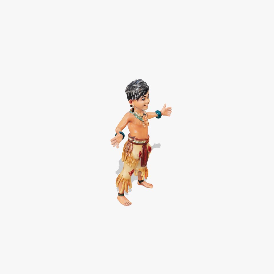 Young Warrior Character Fully Rigged and Animated