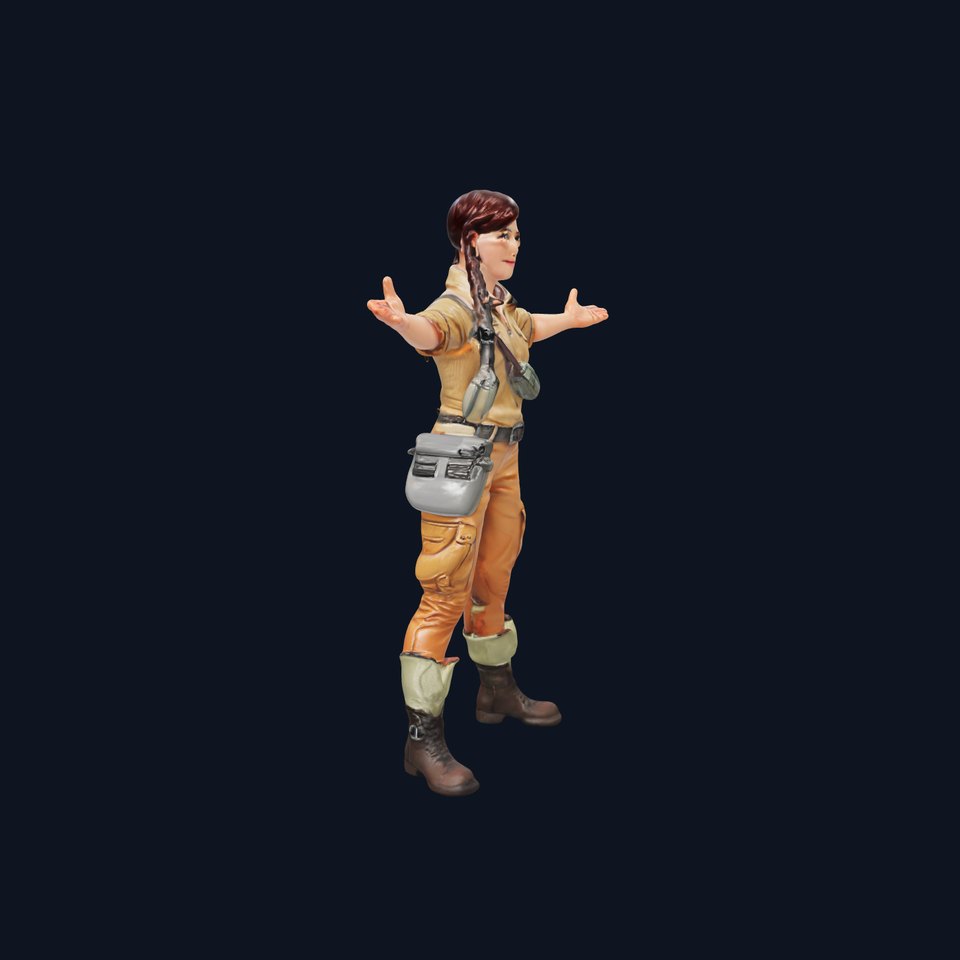 Adventurer Female Character Rigged and Animated