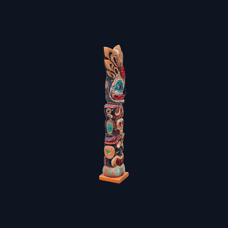Decorative Totem Pole Statue D Model Pack