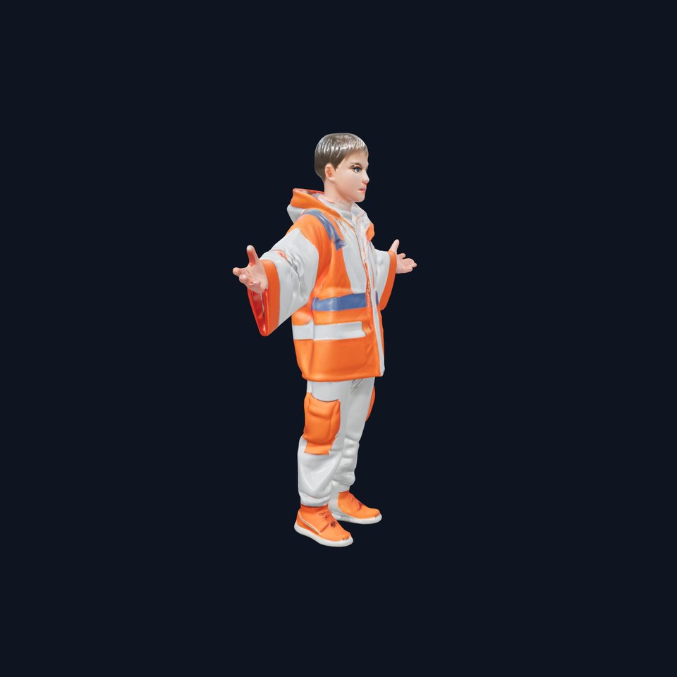 D Character Model Rigged and Animated  Short Haired Explorer