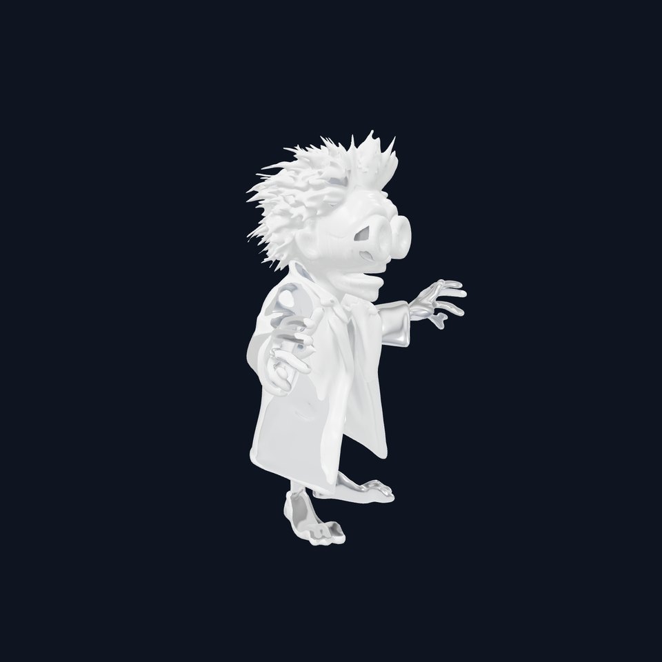 D Female Character in Metallic Bodysuit  Rigged and Animated