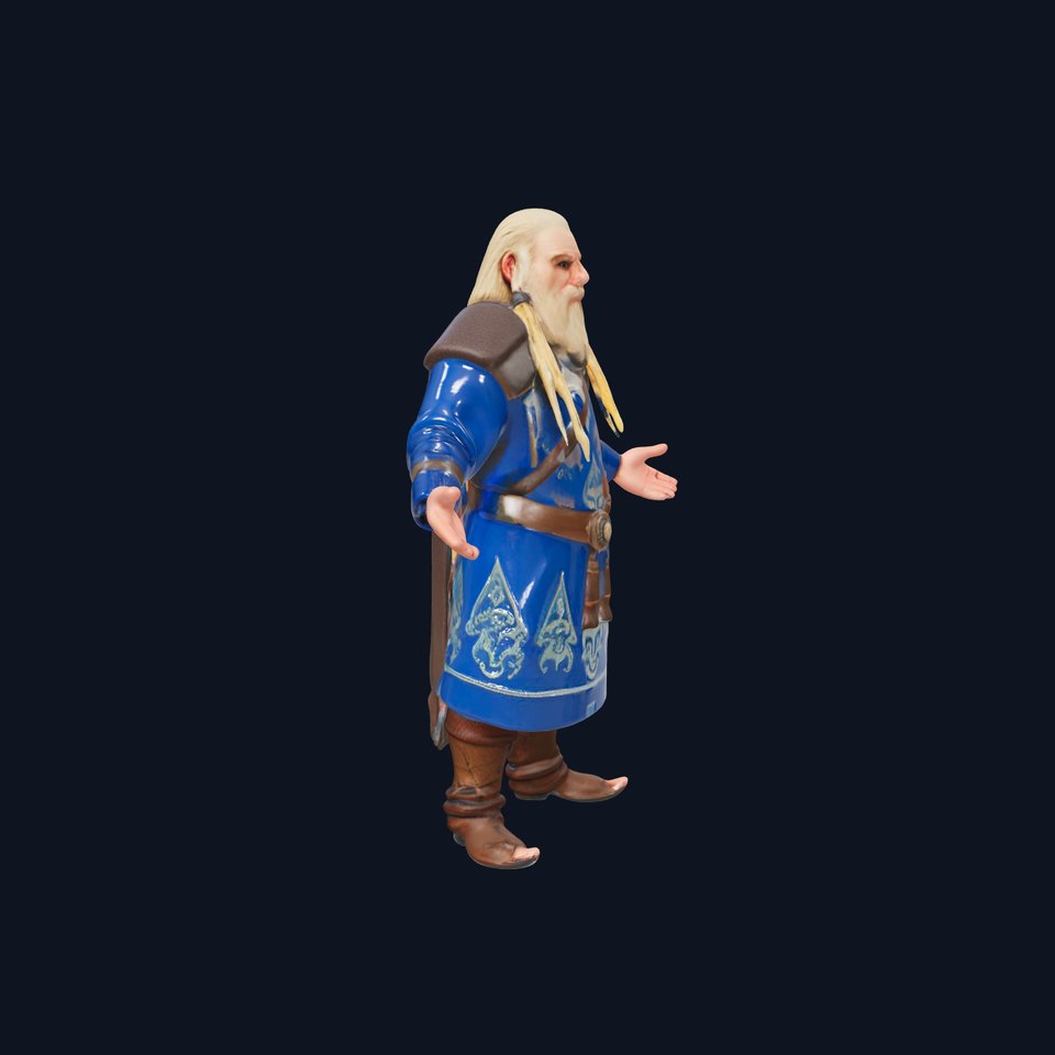 Nordic Warrior Character Model Rigged and Animated