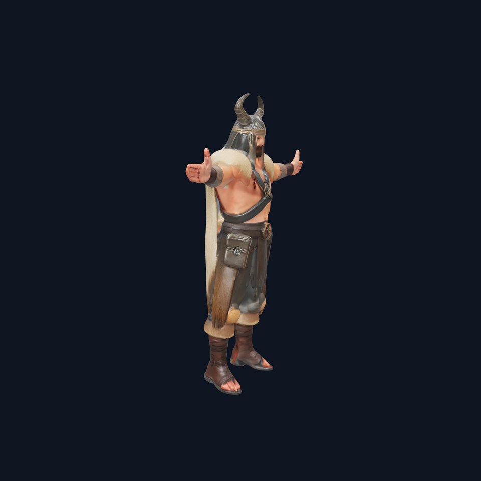 Viking Warrior Character Rigged and Animated