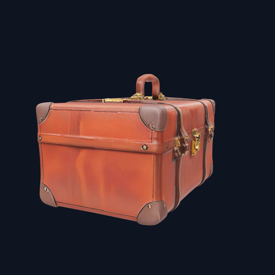Vintage Leather Suitcase Model Pack