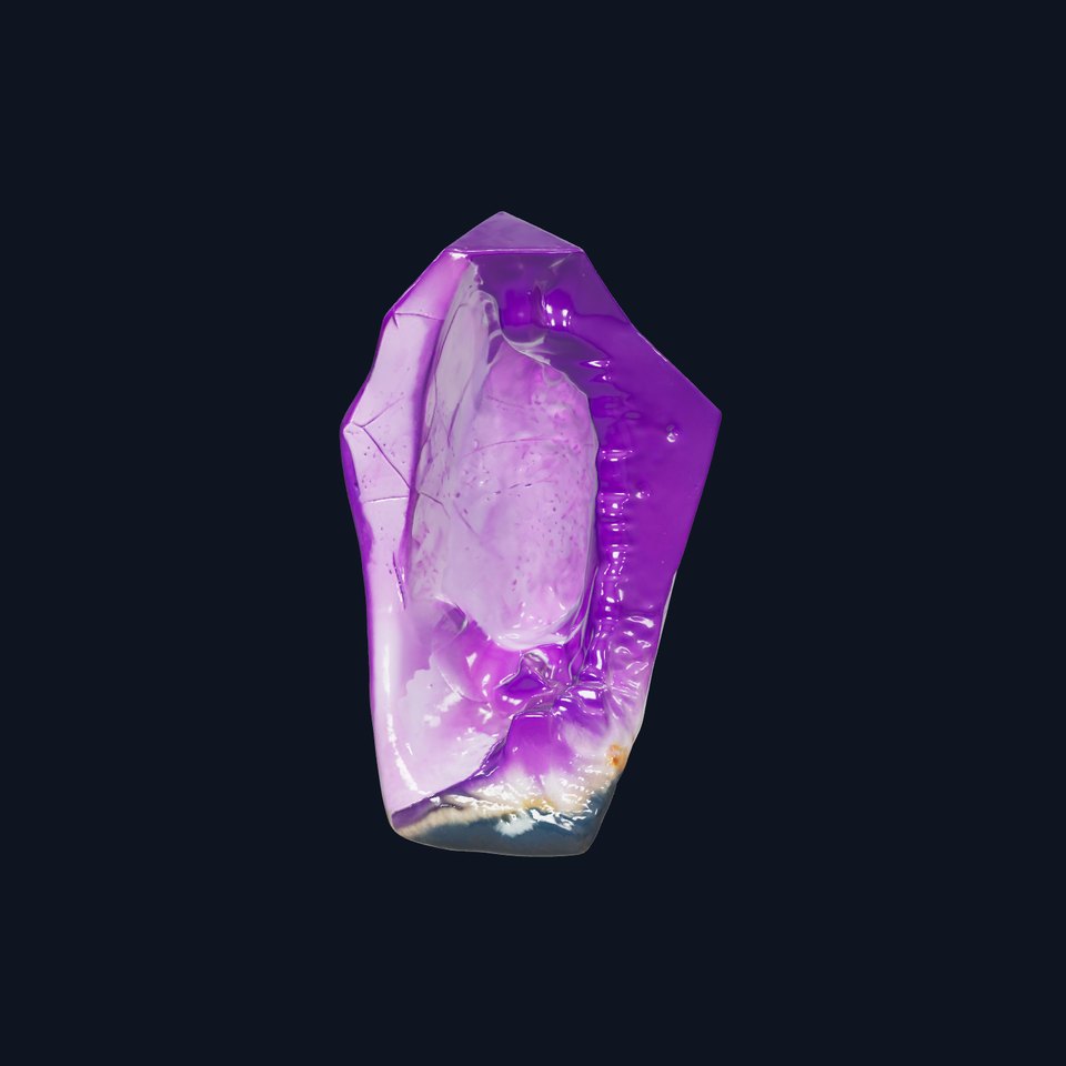 Amethyst Crystal Gemstone Model Pack