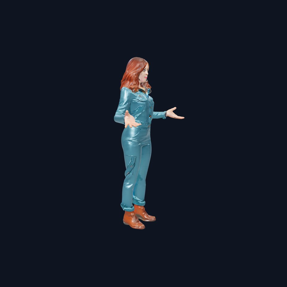 Female Explorer Rigged and Animated D Character Model