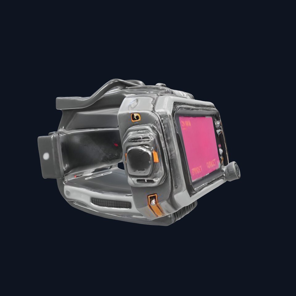 Futuristic Wrist Device Model Pack with Display