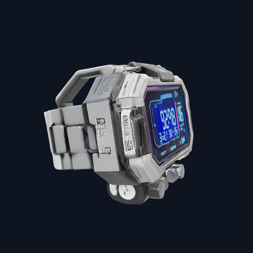 Futuristic Digital Watch Model Pack with HighDetail Display