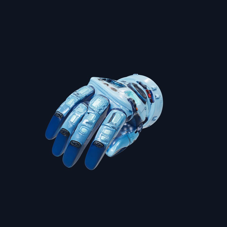 Futuristic Robotic Glove Model Pack for SciFi Projects