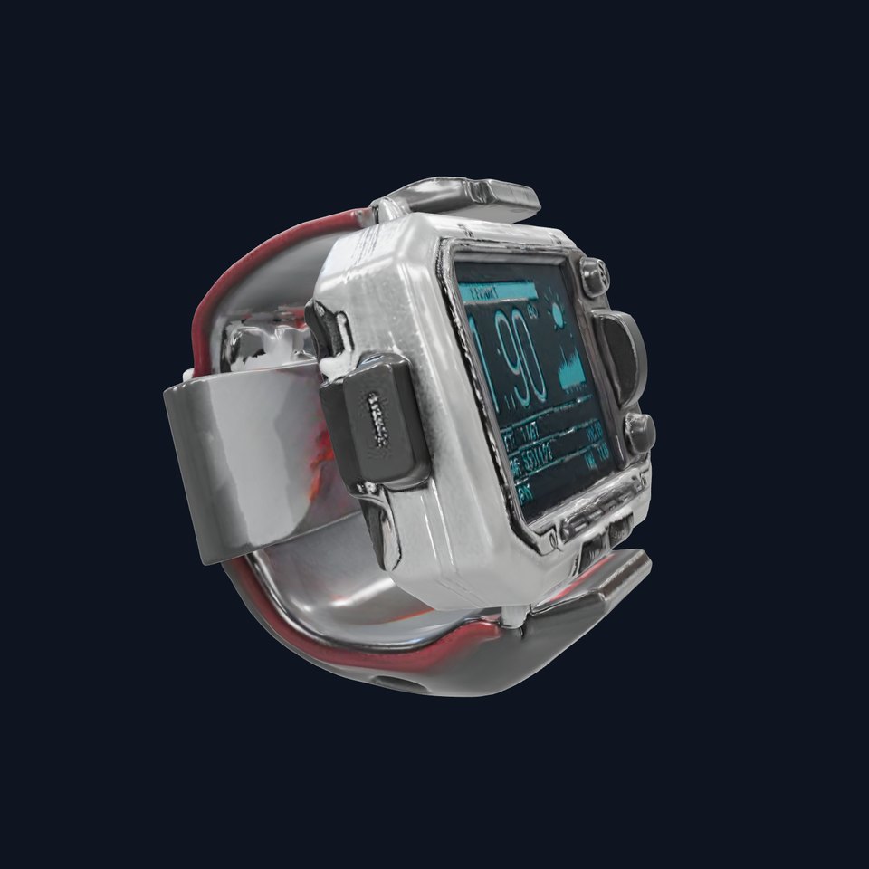 Futuristic Dive Computer Watch Model Pack