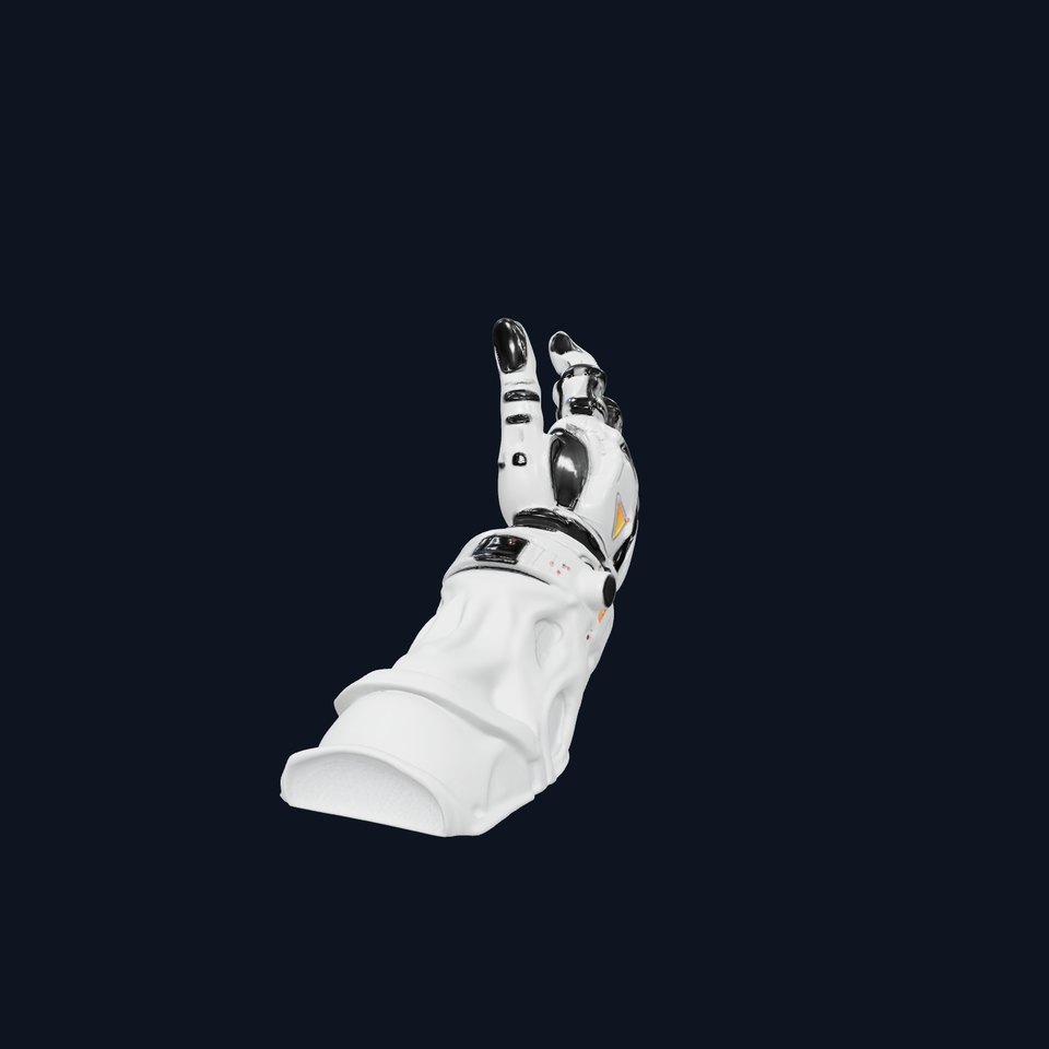 Futuristic Robotic Hand Model Pack with LED Accents