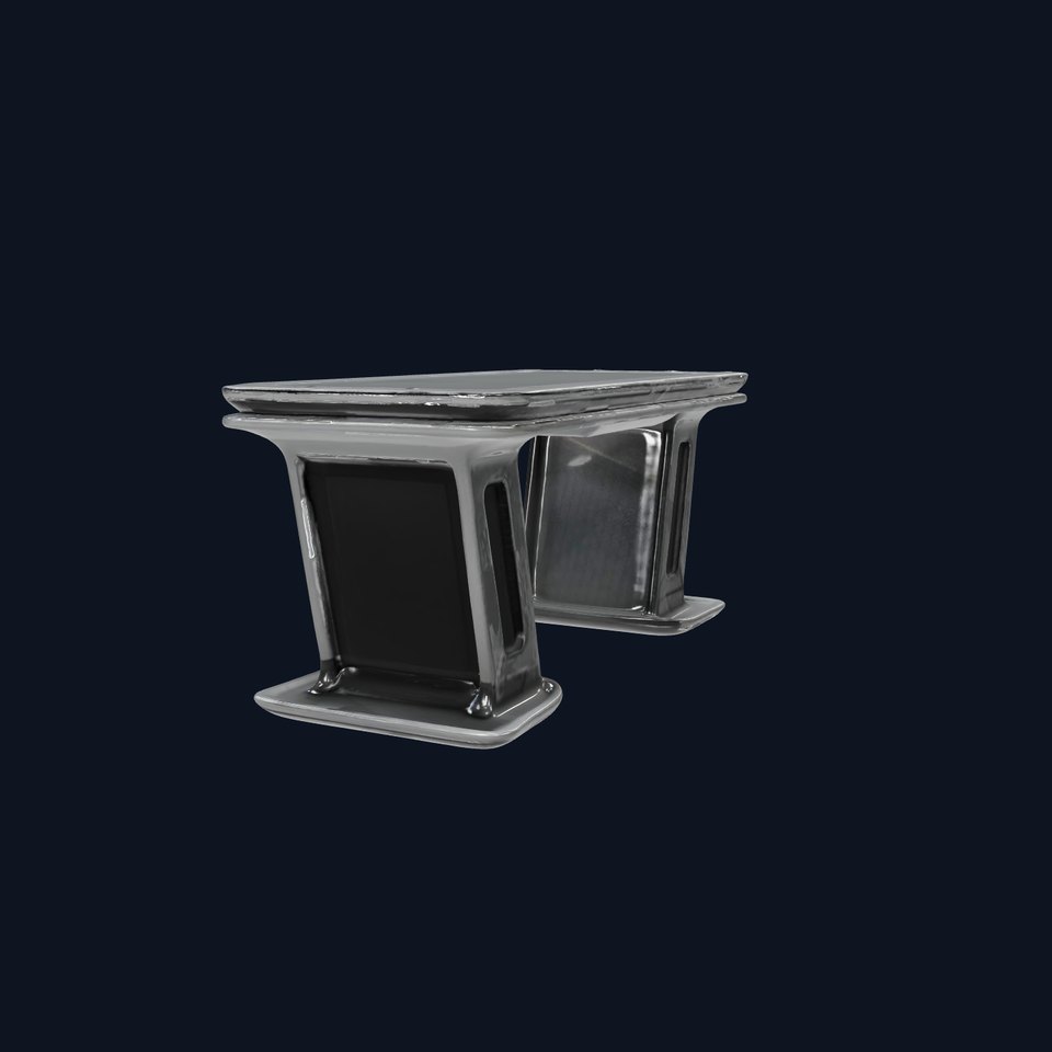 Futuristic Gaming Desk Model Pack