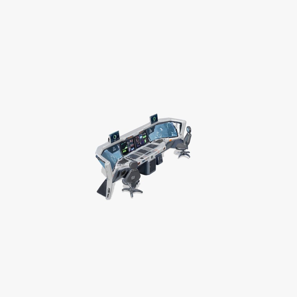 Futuristic Control Room Console model pack