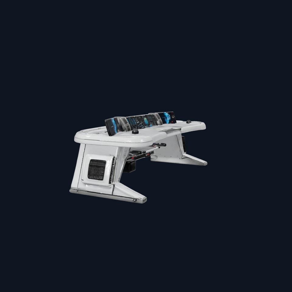 Futuristic Control Desk Model Pack with Integrated Screens