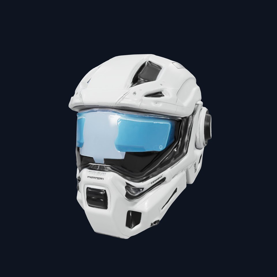 Futuristic SciFi Helmet Model Pack with High Detail