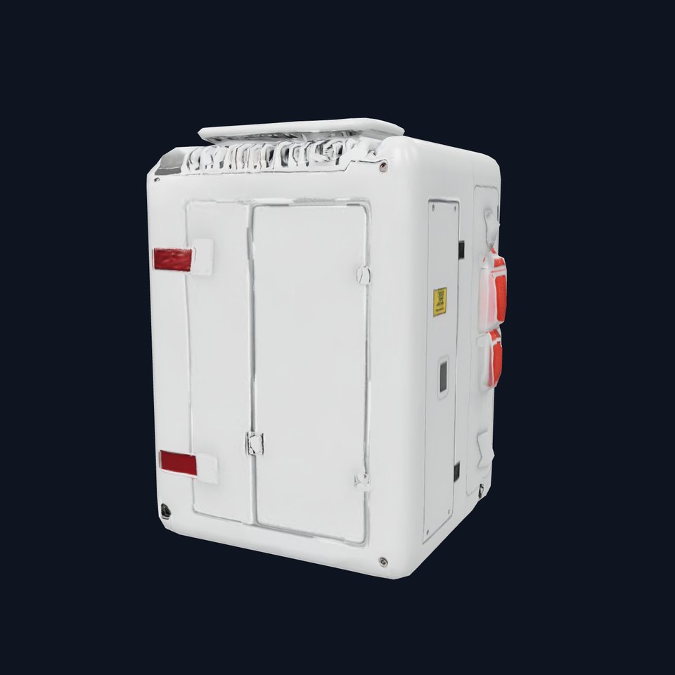 White Utility Box Model Pack with Red Indicators