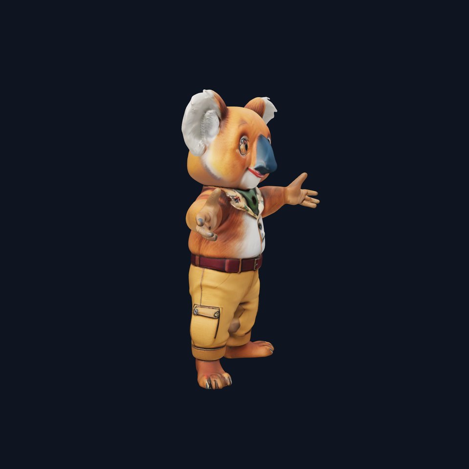 Koala Character Model  Rigged and Animated