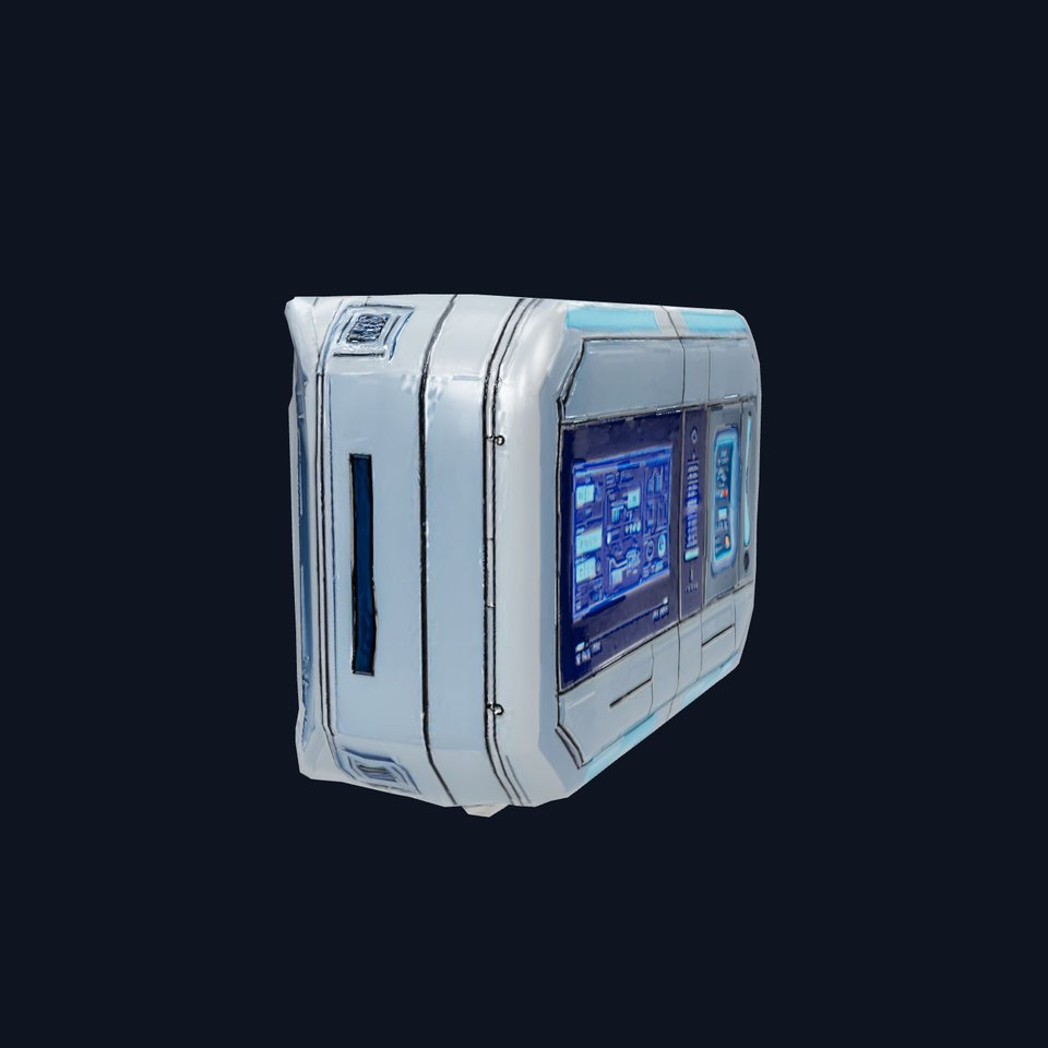 Futuristic Control Panel Model Pack with Interactive UI Display