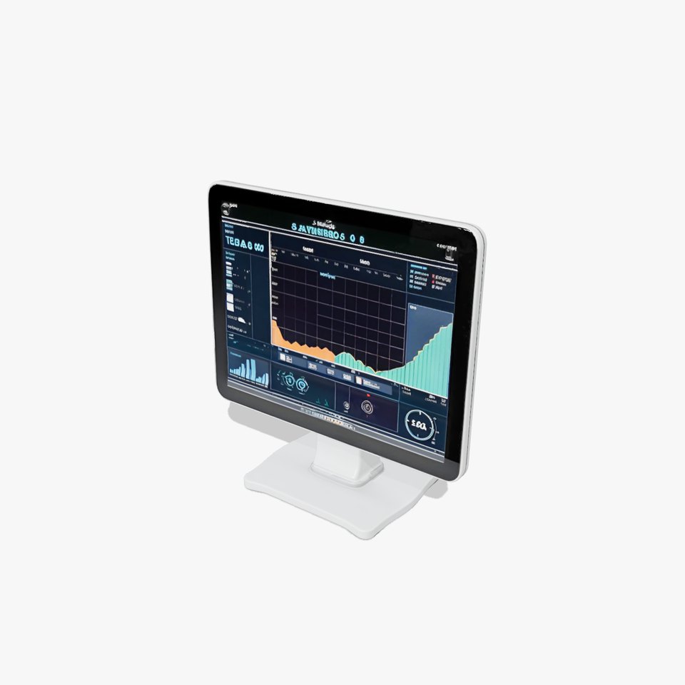 HighResolution Desktop Monitor with Data Visualization Model Pack