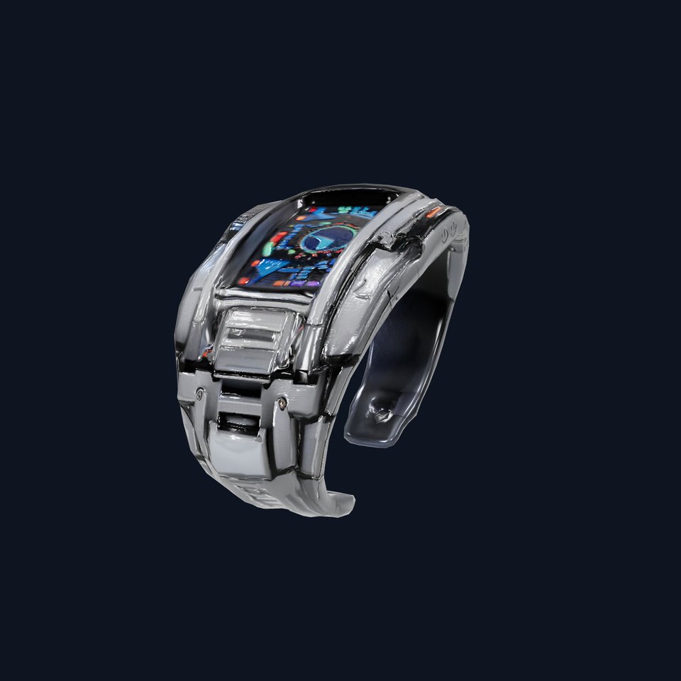 Futuristic Smartwatch with Holographic Display model pack