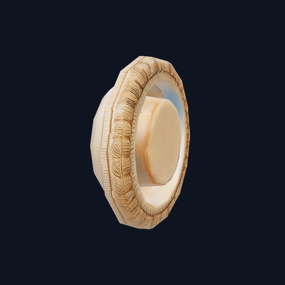 Intricately Carved Wooden Bowl Model Pack