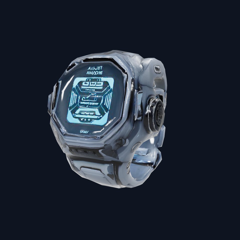 Futuristic Smartwatch Model Pack with Interactive Display