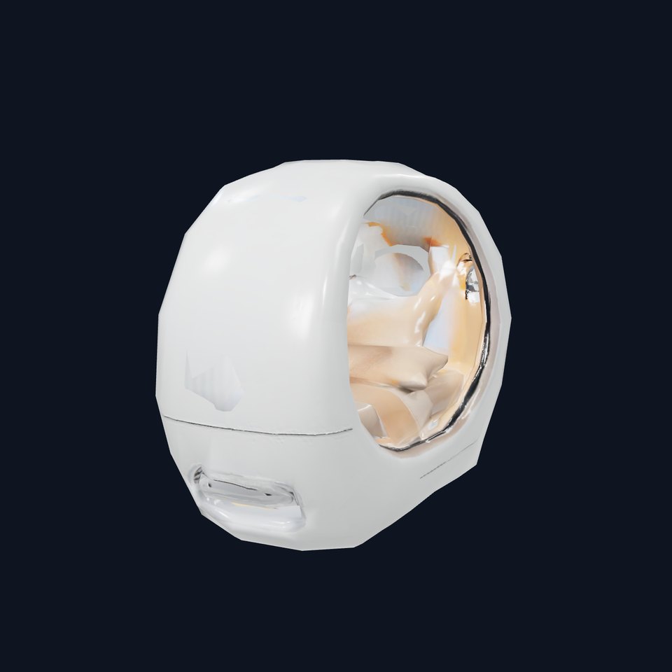 Futuristic Sleep Pod Model Pack with Interior Features