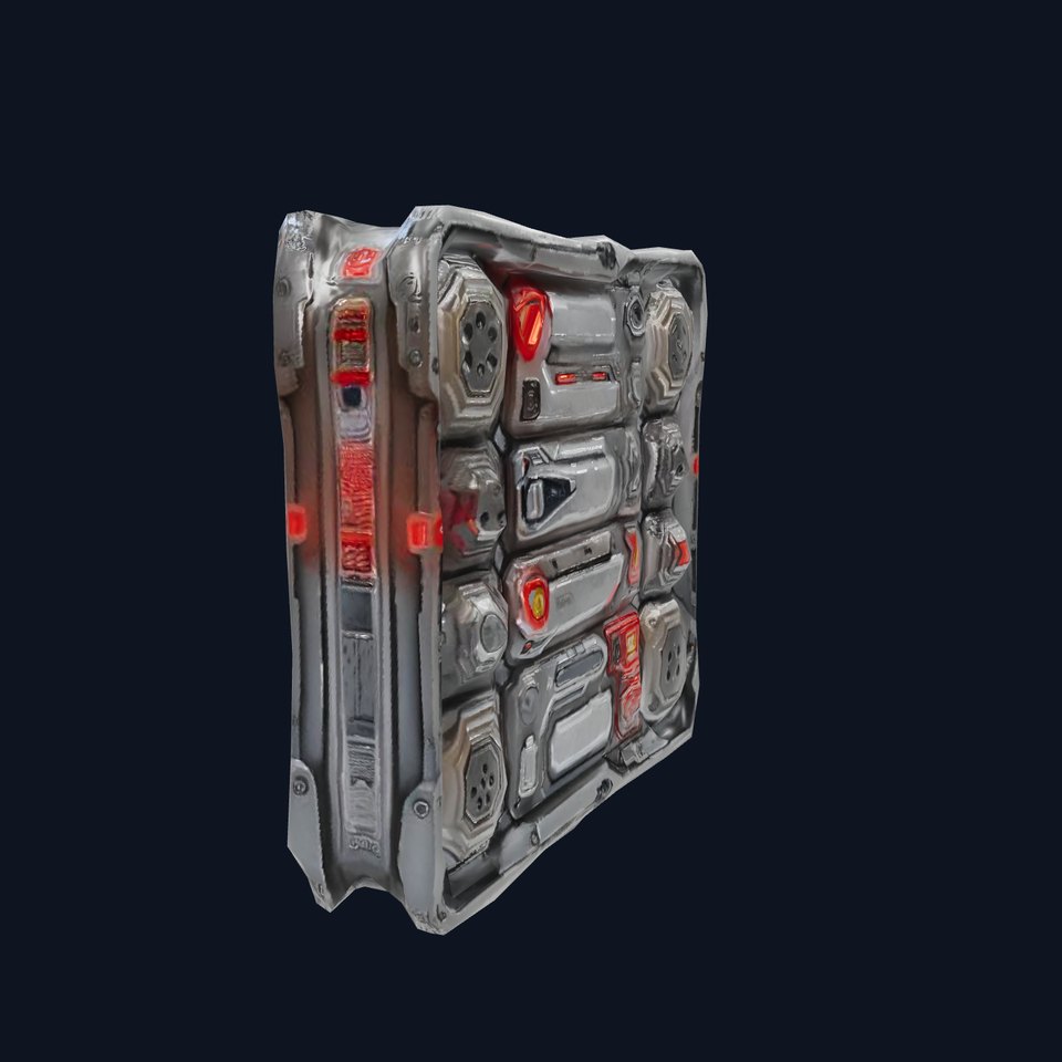 Futuristic SciFi Wall Panel Model Pack