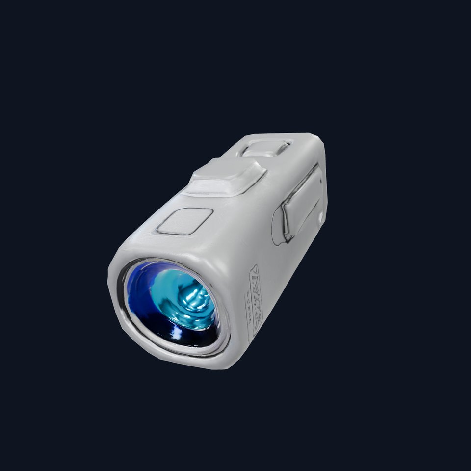 Compact Flashlight with Blue Beam Model Pack