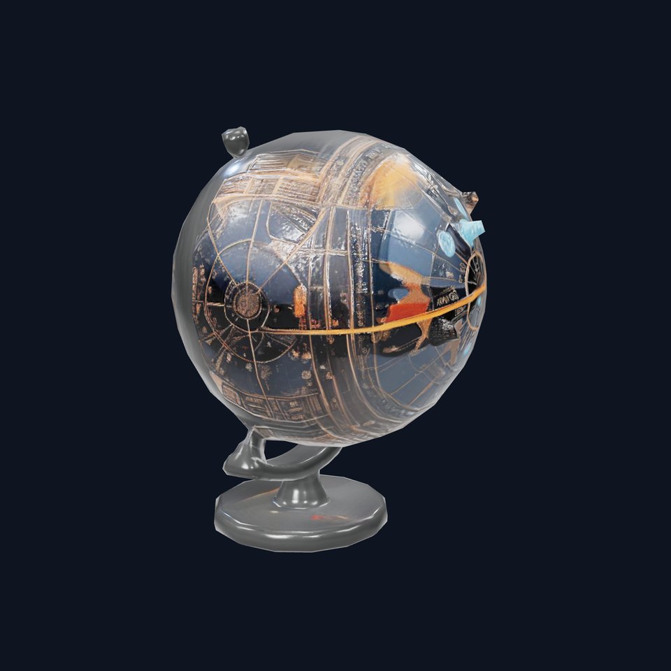 Astronomical Globe Model Pack with Detailed Star Map