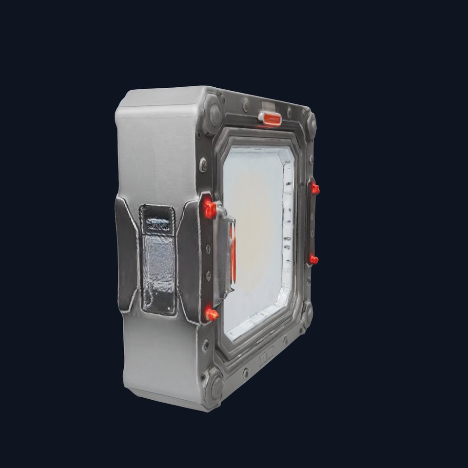 Futuristic Space Door with LED model pack