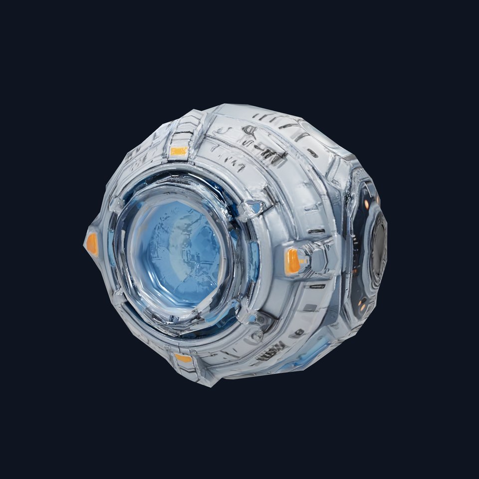 Futuristic Spherical Robot Model Pack