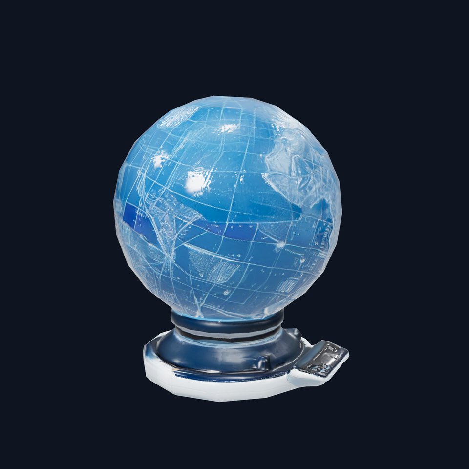 Futuristic Holographic Globe model pack with interactive features