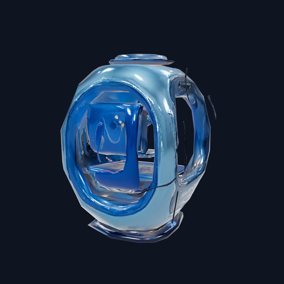 Futuristic Pod model pack with LEDs