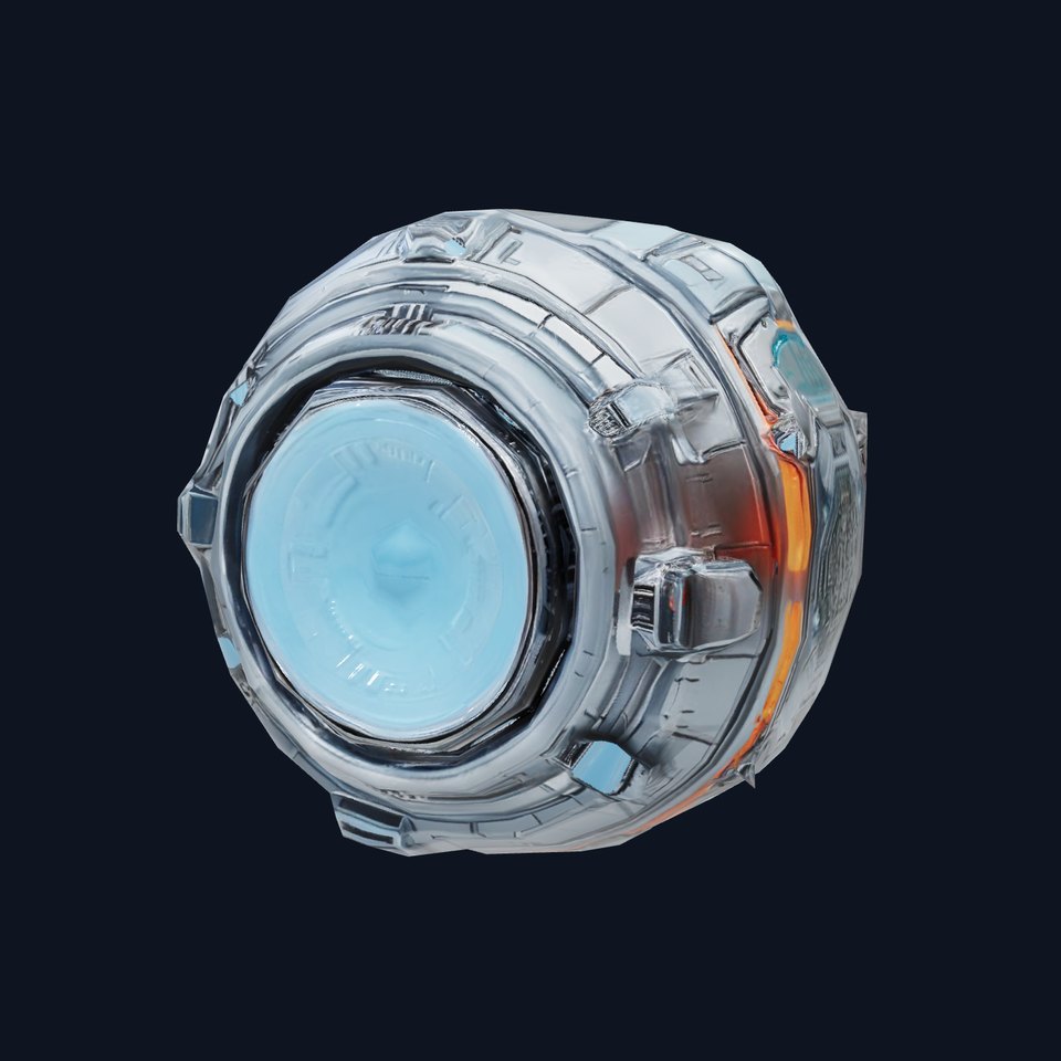 Futuristic Energy Core model pack with glowing elements